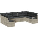  Set vrtne sofe od 9 dijelova s jastučićima svjetlosiva poli ratan | shoptok.hr