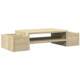  Stalak za monitor s pohranom boja hrasta 70 x 27 x 15 cm drveni | shoptok.hr