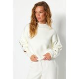 Trendyol Ecru Soft Textured Button Detailed Knitwear Sweater | Shoptok.si