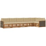 vidaXL Zunanja garnitura za sedenje z blazino 6 pcs Naravna in bež, (5000281312) | Shoptok.si