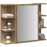 Maison Chic Kopalniška omarica - Kopalniški kabinet z ogledalom artisan hrast 80x20,5x64 cm, (21794614) | Shoptok.si