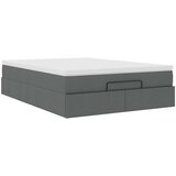  Otomanski krevet s madracem tamnosivi 140x190cm od tkanine | shoptok.hr