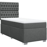  Krevet s oprugama i madracem tamnosivi 100 x 200 cm od tkanine | shoptok.hr