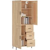  Visoka komoda hrasta sonome 69,5x34x180cm od konstruiranog drva Slike