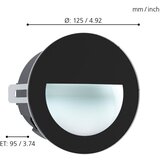 Eglo 99576 - LED spoljašnje ugradno svetlo ARACENA LED/2,5W/230V IP65 crna | Eponuda.com