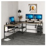 Hanah home Radni sto Greta L Matte Black
