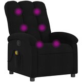 vidaXL Masažni naslanjač črno blago, (20922789) | Shoptok.si