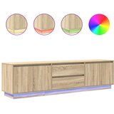 TV ormarić s LED svjetlima boja hrasta sonome 193,5x41x50 cm | shoptok.hr
