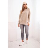 Kesi Women's oversized sweatshirt with long sleeves light beige | shoptok.hr