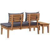  Vrtna klupa i set stolica 2 pcs Siva i smeđa | shoptok.hr