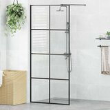 Pregrada za tuširanje s prozirnim staklom ESG 90 x 195 cm crna | shoptok.hr