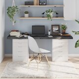 vidaXL Mizna plošča temno siva 180x60x6 cm obdelana trdna hrastovina | Shoptok.si