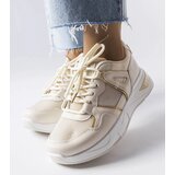 Gemre Beige sneakers made of combined materials Caya | Shoptok.si