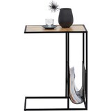 CARRYHOME MIZICA, črna, barve hrasta | Shoptok.si