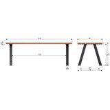 WOOOD Vrtna miza iz masivnega lesa 81x210 cm Tablo – | Shoptok.si
