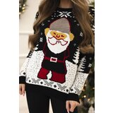 Kesi Christmas sweater with Santa Claus black | shoptok.hr