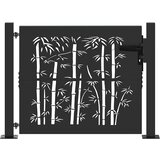  Vrtna vrata Crna 110 x 105 cm Čelik s prahom premazan | shoptok.hr
