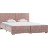Maison Chic Posteljni okvir - Dvoposteljna postelja - Zakonska postelja roza žamet 160x200 cm-J5365, (21759094) | Shoptok.si