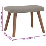  Gugalni stol s stolčkom svetlo siv žamet, (20939323) | Shoptok.si