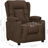  Stol s funkcijo vstajanja rjavo blago, (20957971) | Shoptok.si