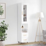 vidaXL Visoka omara bela 34,5x34x180 cm inženirski les Cene