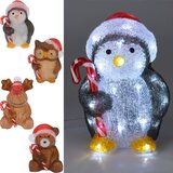 LED spoljna božićna dekoracija 32xLED/3xAA 24 cm IP44 pingvin | Eponuda.com