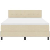 Box spring krevet s uzglavljem Krema 140 x 190 cm tkanina | shoptok.hr