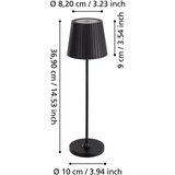 Eglo 75794 - LED prigušiva spoljna stona lampa CABOZO LED/3,8W/5V 2000 mAh IP44 crna | Eponuda.com