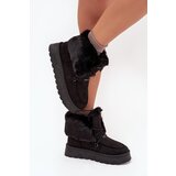 Big Star Women's Snow Boots On Platform With Fur And Lacing Cene