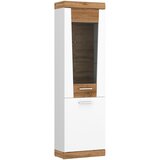 Modern Living Vitrina Merida, Bela, Barva Hrasta | Shoptok.si