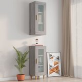 vidaXL Viseča stenska omarica siva sonoma 34,5x34x90 cm Cene