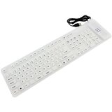 VERKGROUP Tanka vodoodporna USB silikonska tipkovnica – zložljiva bela, (20395730) Cene