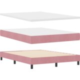 Box Spring postelja z vzmetnico, roza, 140x200 cm, žamet, (22052104) | Shoptok.si
