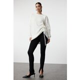 Trendyol ecru thessaloniki knitted smock detailed knitwear sweater Cene