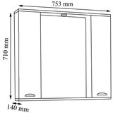 MID.YOU Omara Z Ogledalom Casalo Xl, Bela | Shoptok.si