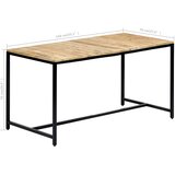  Blagovaonski stol od masivnog grubog drva manga 140x70x75 cm | shoptok.hr