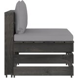 Maison Chic Sekcijski sredinski kavč - Sofa - Kanape z blazinami siv impregniran les, (21727148) Cene