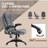  Ergonomska uredska masažna stolica s funkcijom grijanja tamno siva 68 x 72 x 110-120 cm | shoptok.hr