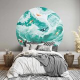  Okrugla fototapeta - Fish and waves 280x280 | shoptok.hr