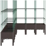  Cvetlično korito z oporno mrežo rjavo 200x160x142,5 cm pp | Shoptok.si