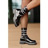FB3 Lacquered Ankle Boots With Decoration Black Kikizelle | shoptok.hr