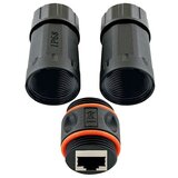 SCHWAIGER RJ45 spojka omrežni adapter CAT 6a [1x RJ45 vtičnica 8p8c - 1x RJ45 vtičnica 8p8c] črna, (20429489) | Shoptok.si