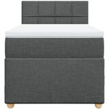  Krevet s oprugama i madracem tamnosivi 100 x 200 cm od tkanine | shoptok.hr