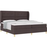 Box Spring Krevet s Madracem - Tamnosmeđi 200x200 cm Tkani | shoptok.hr