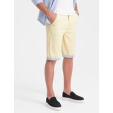 Ombre Men's chinos shorts with denim trim | Shoptok.si