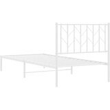 vidaXL Metalni okvir za krevet s uzglavljem bijeli 90 x 190 cm | shoptok.hr