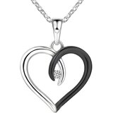Ogrlica ME-28752 - Srebrna / Crna KP28752 | shoptok.hr