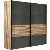 Time omara z drsnimi vrati, barve hrasta, temno siva | Shoptok.si