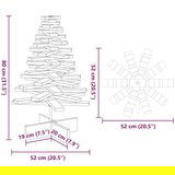 vidaXL Lesena dekorativna novoletna jelka rjava 80 cm trdna borovina | Shoptok.si