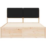  Krevetni okvir s tapiciranim uzglavljem Crna 140 x 190 cm | shoptok.hr